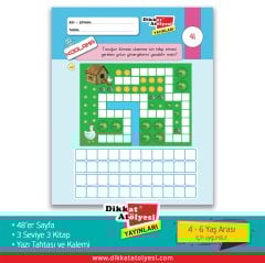 Okul Öncesi Adım Adım Kodlamaya Giriş 3lü Set + Yazı Tahtası