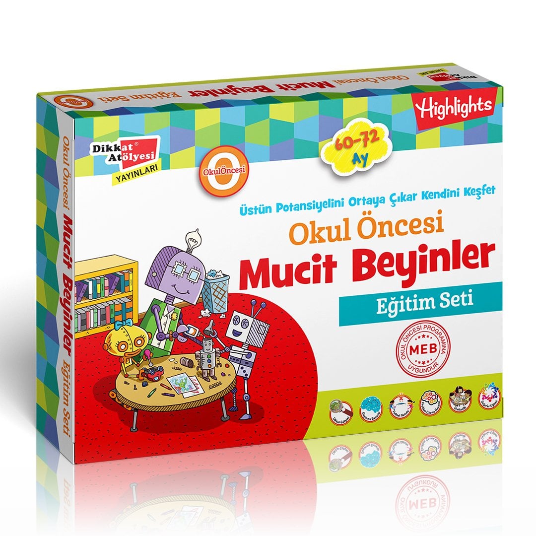 Yeni Müfredat Okul Öncesi Mucit Beyinler Eğitim Seti 60-72 Ay