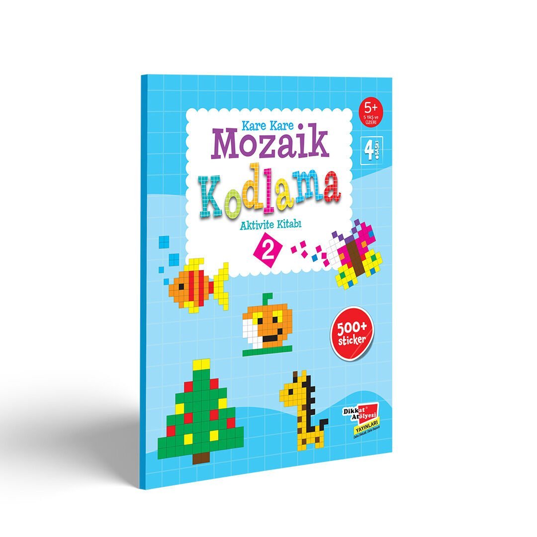 Okul Öncesi Stickerli Kare Kare Mozaik Kodlama 2. Seviye