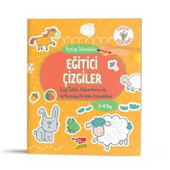 2-4 Yaş Yaz-Sil Etkinlik Kitabı Seti (Eğlenceli Labirentler, Mantıksal Düşünme Becerileri ve Dikkat, Eğitici Çizgiler)