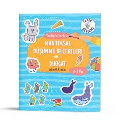 2-4 Yaş Yaz-Sil Etkinlik Kitabı Seti (Eğlenceli Labirentler, Mantıksal Düşünme Becerileri ve Dikkat, Eğitici Çizgiler)
