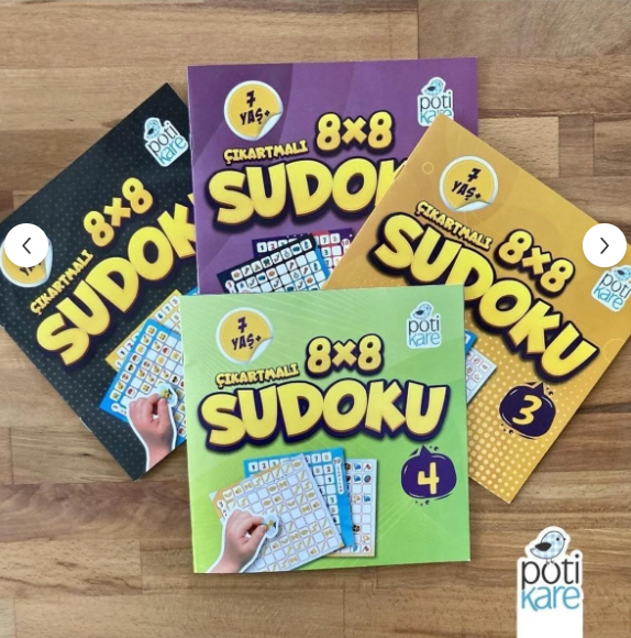 7 Yaş 8X8 Sudoku 3'lü Set