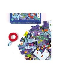 Mideer Detective In Space Puzzle -Uzayda Dedektif-Büyüteçli Arama Oyunu