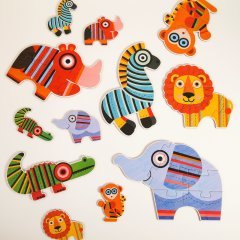 Mideer My First Puzzle Linears Animals-6 Hayvanlı İlk Yapboz Setim