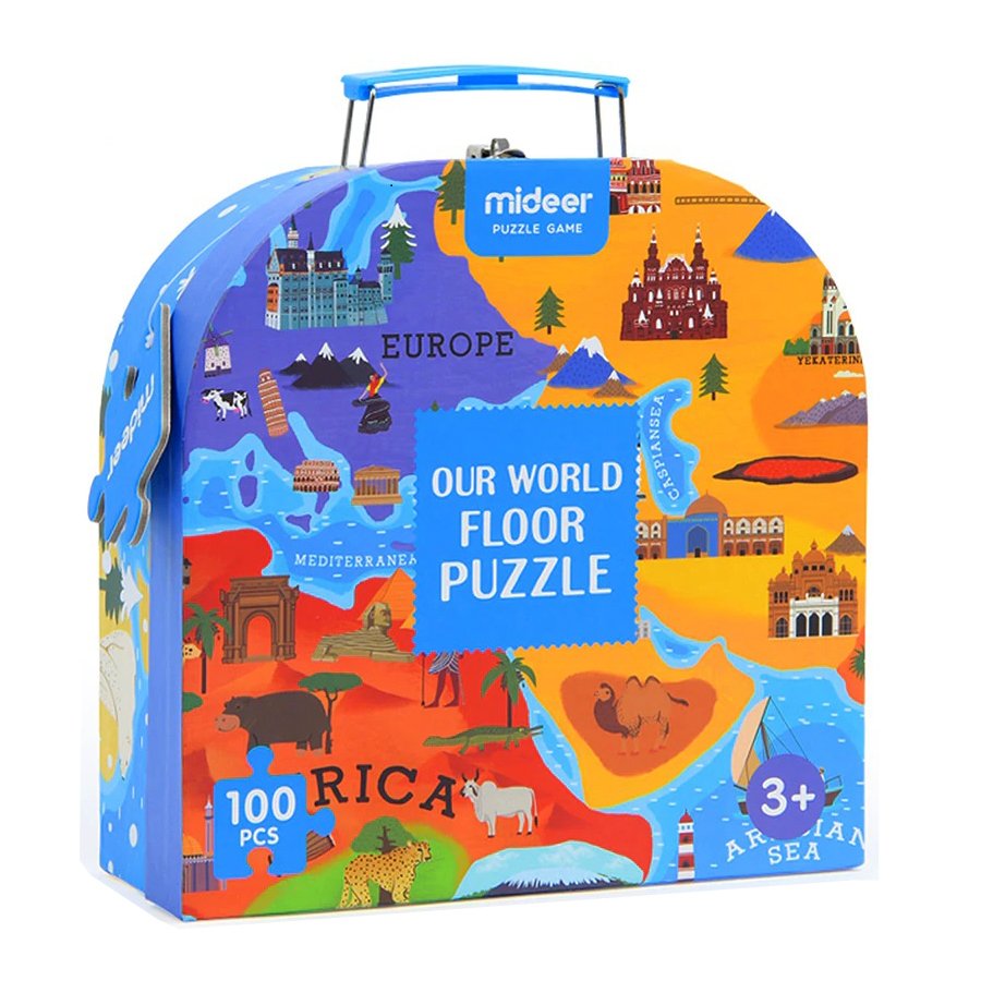 Mideer Our World Floor Puzzle-Dünya Haritası Zemin Bulmacası