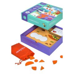 Mideer Shapes Puzzle Aktivite Kartları ile Şekiller Yapboz Oyunu