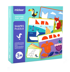 Mideer Shapes Puzzle Aktivite Kartları ile Şekiller Yapboz Oyunu