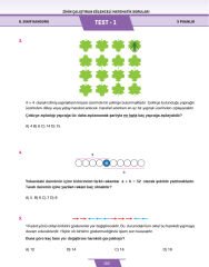 8.Sınıf Zihin Çalıştıran Eğlenceli Kanguru Matematik Soruları
