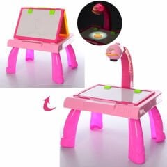 Çocuk Projektör Boyama Çizim Aktivite Kiti - Pembe