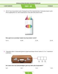 3. Sınıf Zihin Çalıştıran Eğlenceli Kanguru Matematik Soruları