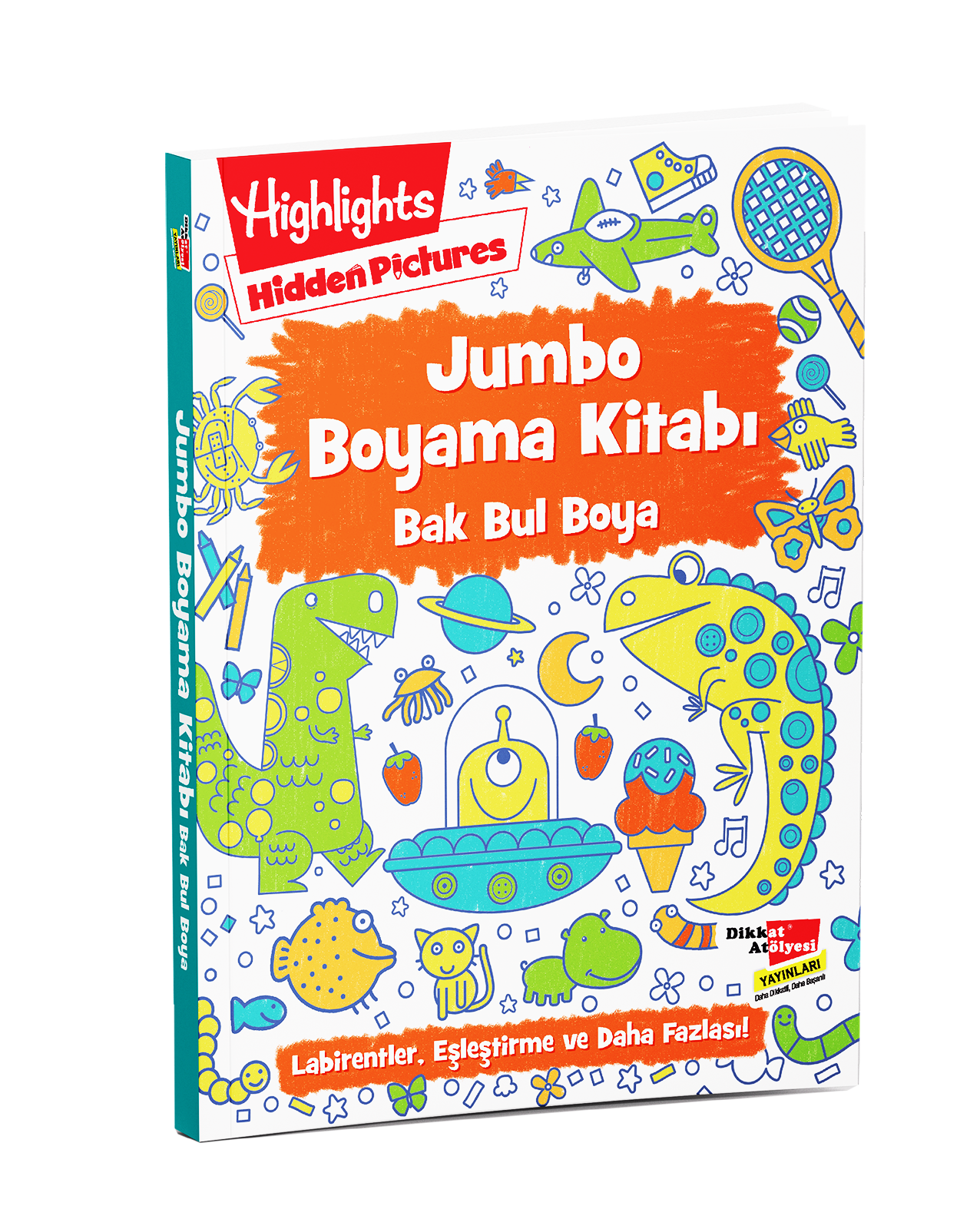 Jumbo Boyama Kitabı Bak Bul Boya (Labirentler, Ara Bul, Eşleştirme Etkinlikleri)