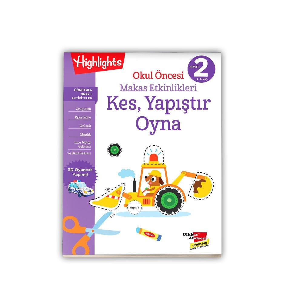 Okul Öncesi Makas Etkinlikleri Kes, Yapıştır, Oyna 2. Seviye
