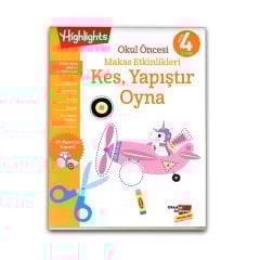 Okul Öncesi Makas Etkinlikleri Kes, Yapıştır, Oyna 4'lü Set