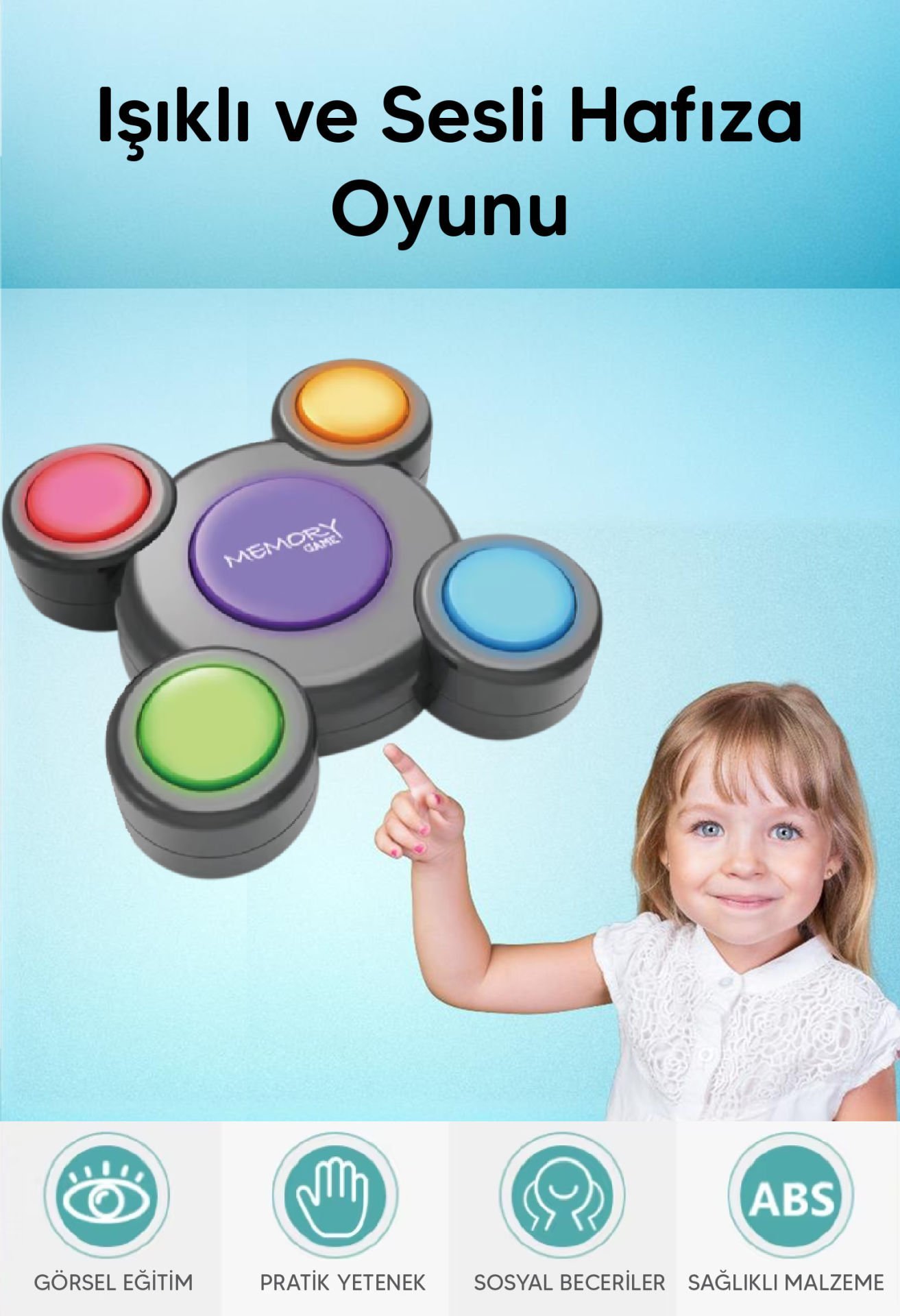 Işıklı ve Sesli Hafıza Oyunu Memory Game