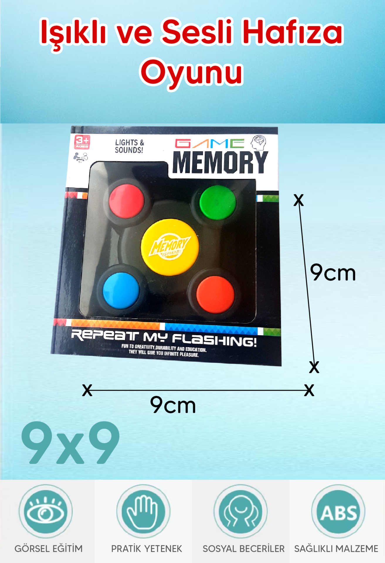 Işıklı ve Renkli Hafıza Oyunu Memory Game G63