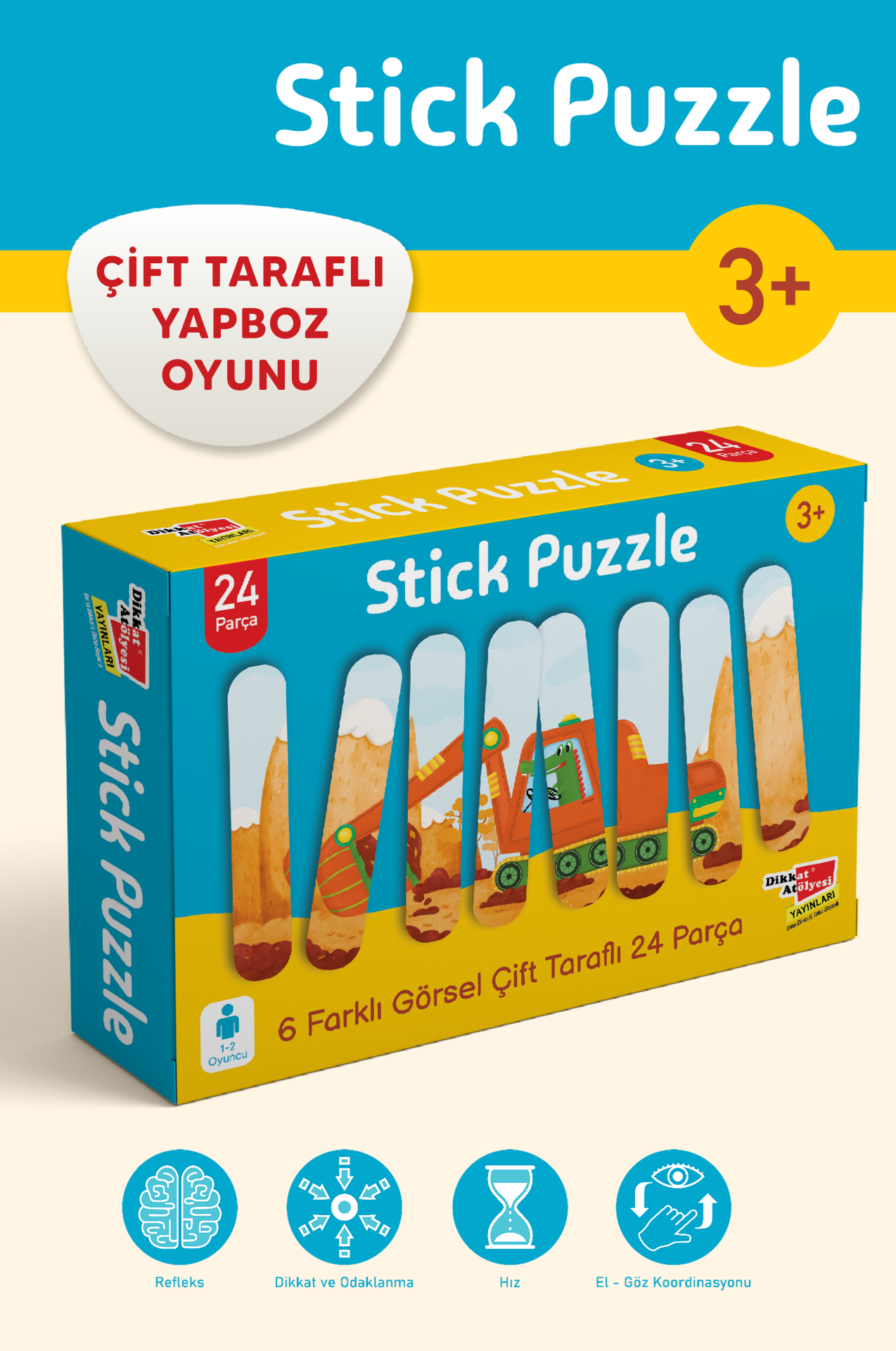 Stick Puzzle Çubuklu Çift Taraflı Yapboz