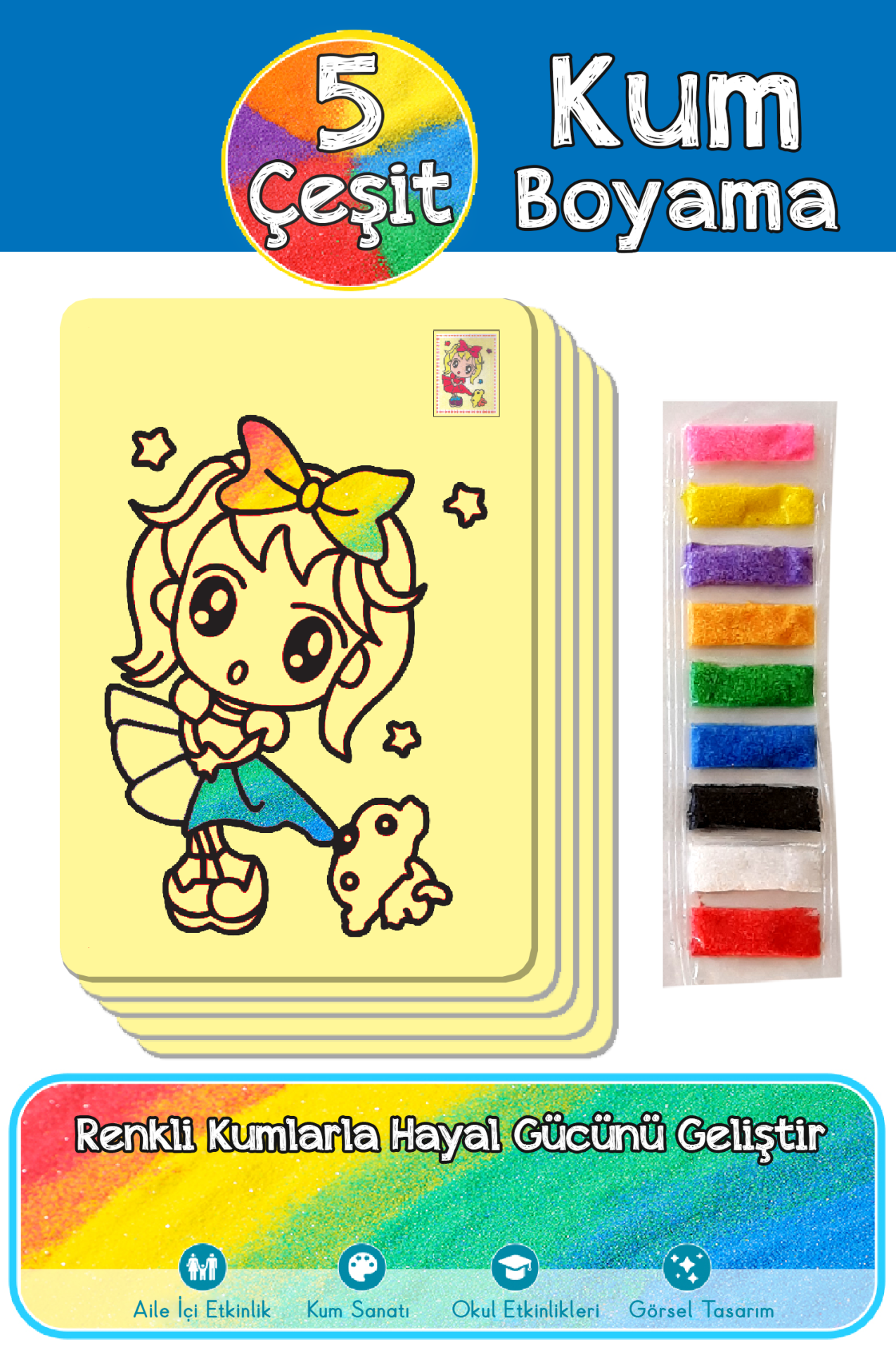 Kum Boyama 1.Paket Karışık