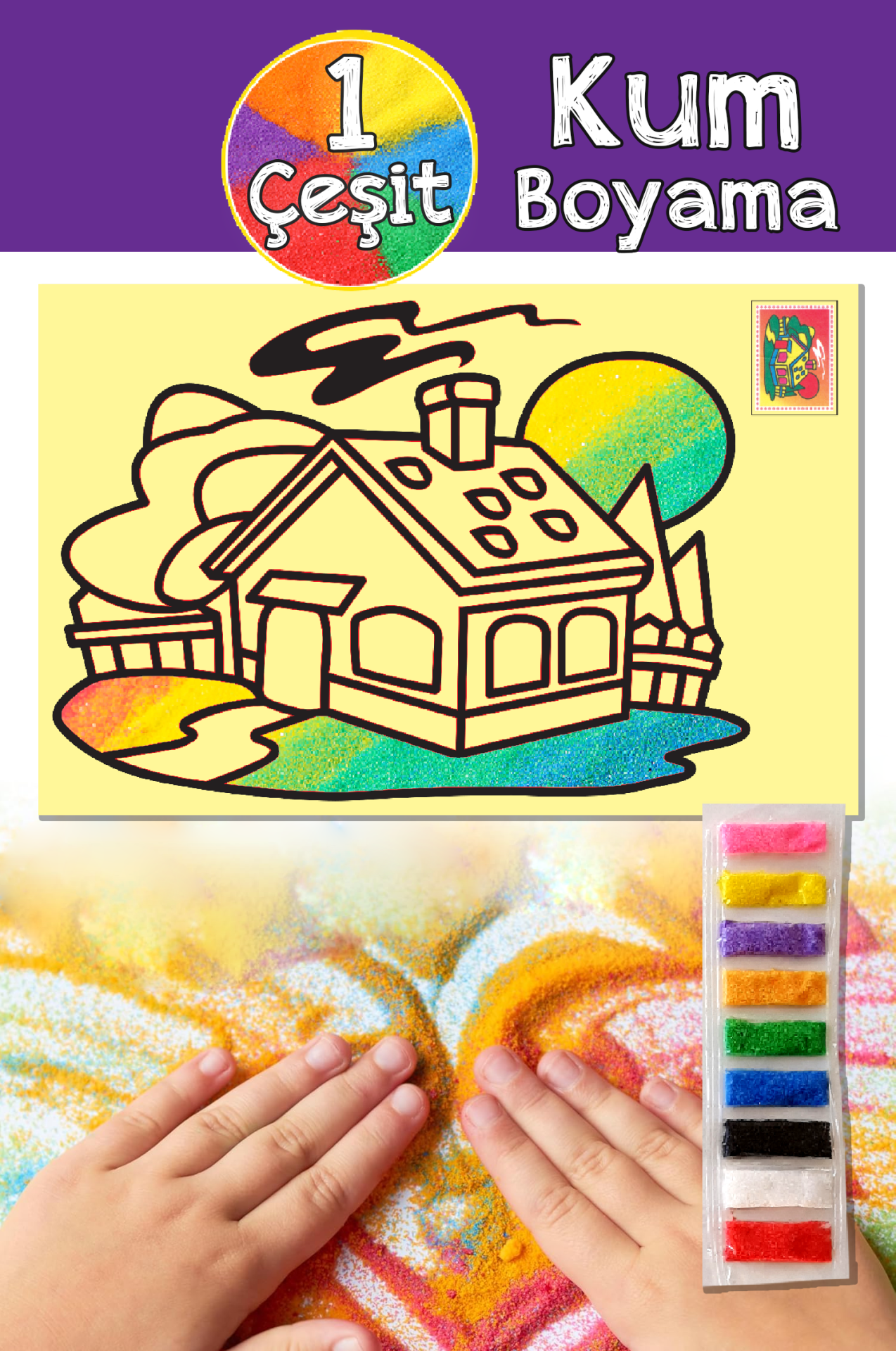 Kum Boyama Ev Deseni
