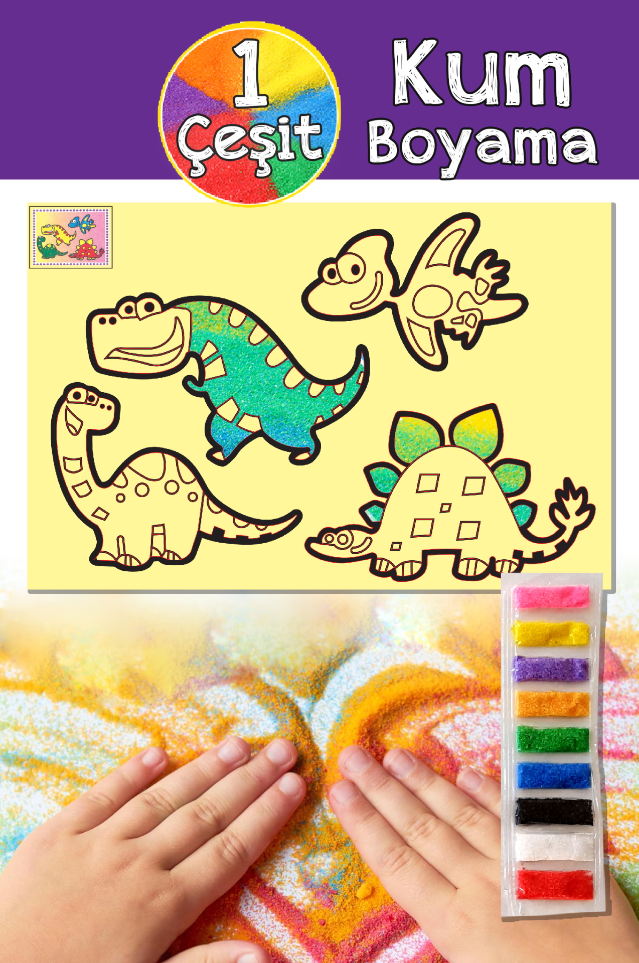 Kum Boyama Dinozorlar