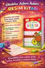 Oluklu Adım Adım Resim Kitabı - Sihirli Uçan Mürekkepli Kalem Hediyeli | 4+Yaş