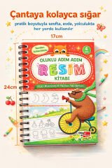 Oluklu Adım Adım Resim Kitabı - Sihirli Uçan Mürekkepli Kalem Hediyeli | 4+Yaş