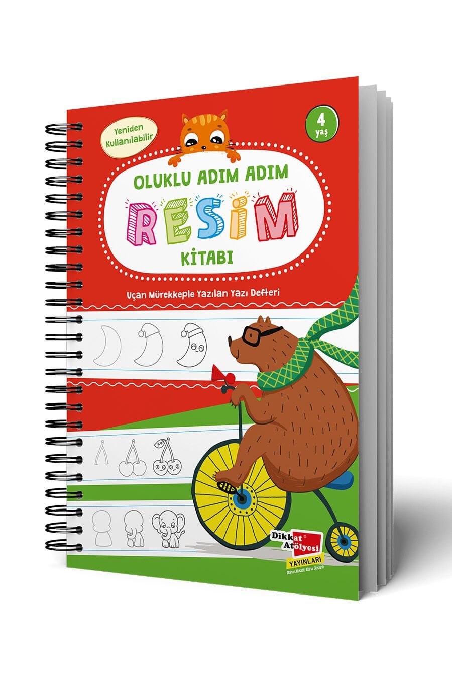 Oluklu Adım Adım Resim Kitabı - Sihirli Uçan Mürekkepli Kalem Hediyeli | 4+Yaş