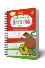 Oluklu Adım Adım Resim Kitabı - Sihirli Uçan Mürekkepli Kalem Hediyeli | 4+Yaş