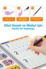 Sihirli Kalemli Oluklu Yazı Öğrenme Seti – Harfler, Sayılar, Çizgi Çalışmaları ve Resim Kitabı | Silinebilir Eğitici Kitap (3-6 Yaş)