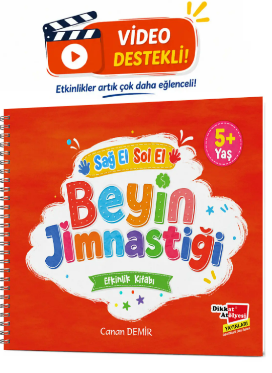 Sağ ve Sol El Beyin Jimnastiği 5-8 Yaş Etkinlik Kitabı
