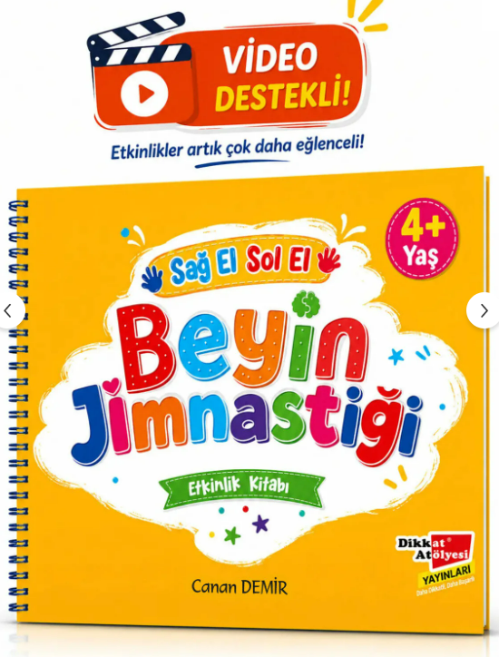 Sağ el Sol el Beyin Jimnastiği 4-6 Yaş Etkinlik Kitabı
